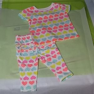 Ruffle Butt Colorful Heart Outfit